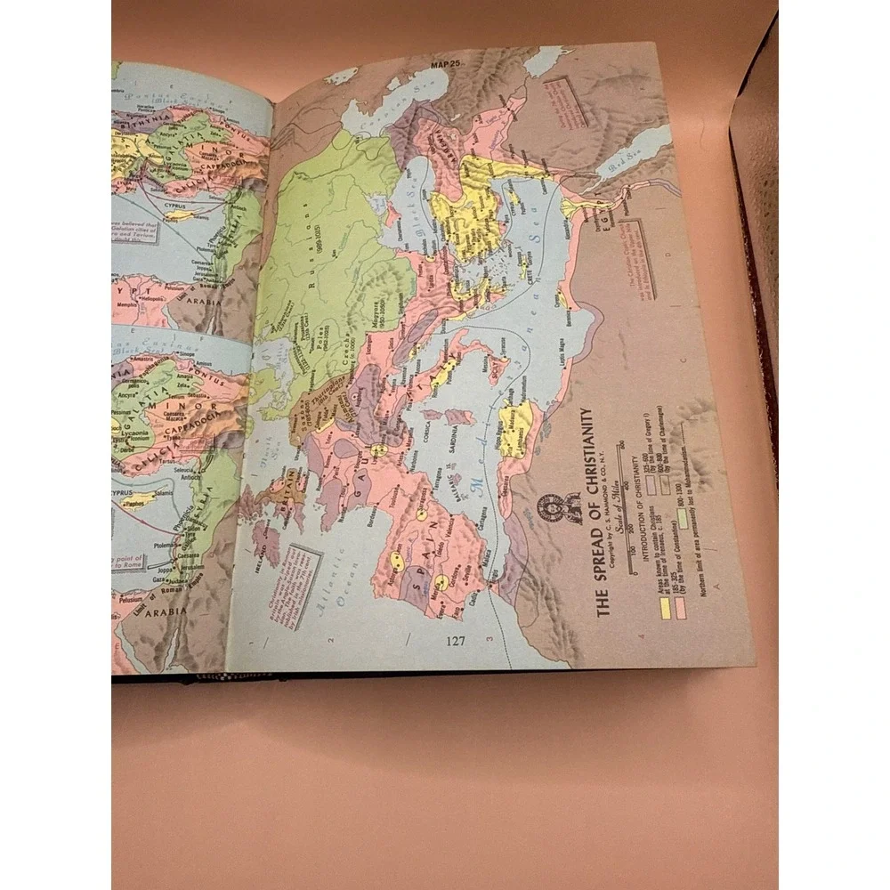 Baker's Bible Atlas Charles F. Pfeiffer Hardcover Illustrated Maps Reference '69